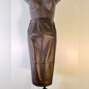 Sz4 Talbots Petite Genuine Leather Skirt NWOT ultra soft & smooth leather.